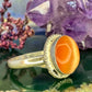 Zilveren ring met cats eye