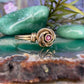 14 karaat gouden ring met robijn
