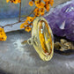 14 karaat gouden gele saffier ring