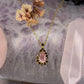14 karaat gouden ketting met toermalijn hanger