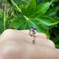 14 karaat gouden ring met roze diamant