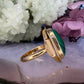 14 karaat gouden malachiet ring