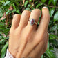 14 karaat witgouden ring met spinel en diamant