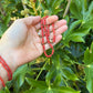 14 karaat gouden bloedkoraal choker