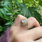 14 karaat gouden ring met chalcedoon