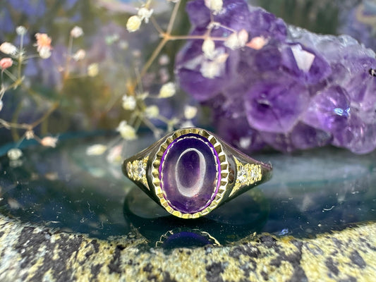 9 karaat ring met amethist