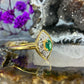 18 karaat gouden smaragd en diamant ring