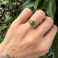 14 karaat gouden chrysopraas ring