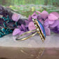Zilveren ring met blauwe steen