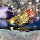 14 karaat gouden ring met goudsteen