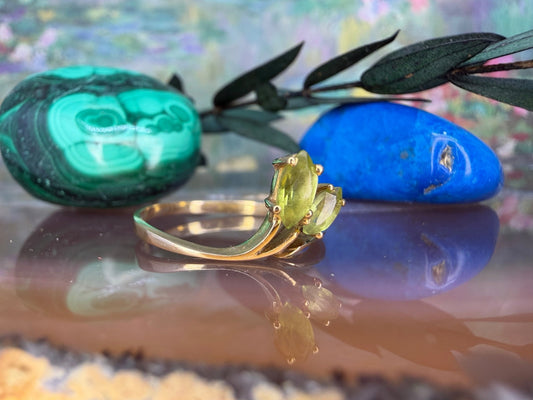 18 karaat gouden peridot ring