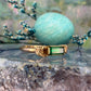 14 karaat gouden smaragd ring