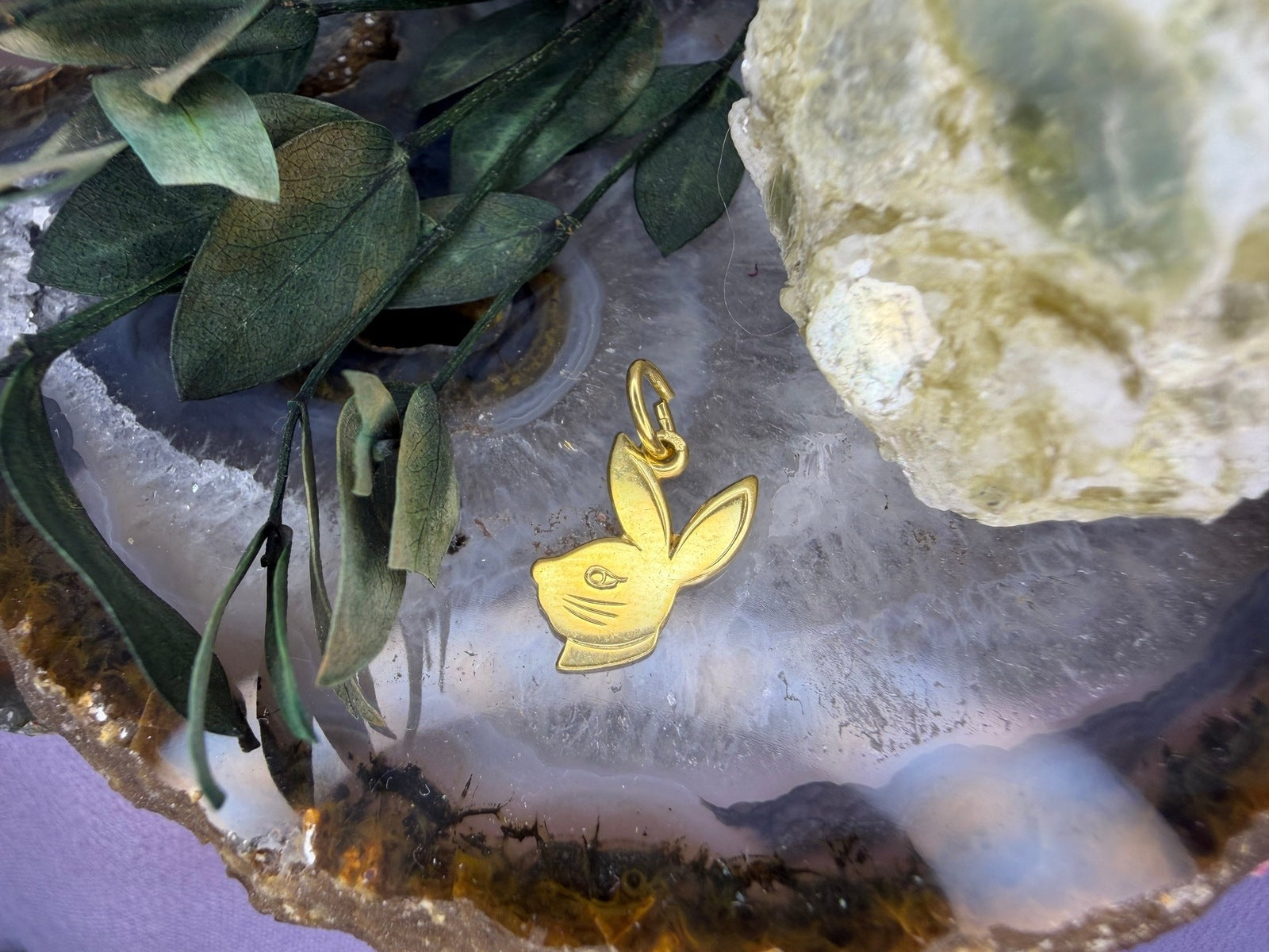 14 karaat gouden bunny hanger