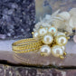 14 karaat gouden parel ring