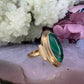 14 karaat gouden malachiet ring