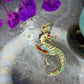 14 karaat gouden emaille zeepaard