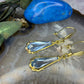 14 karaat gouden spinel oorbellen