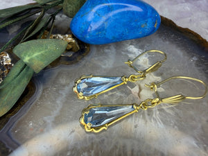 14 karaat gouden spinel oorbellen