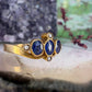 18 karaat gouden ring met toermalijn en parel