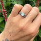 Zilveren parelmoer ring