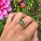 9 karaat gouden ring met jade en diamant