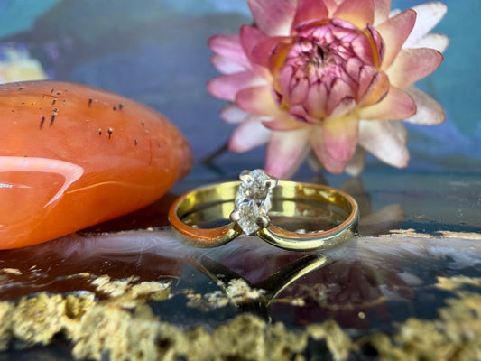 18 karaat gouden diamant ring