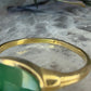 14 karaat gouden chrysopraas ring
