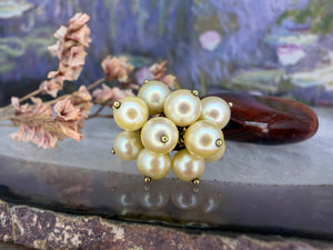 14 karaat gouden parel ring