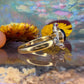 18 karaat gouden ring met edelstenen