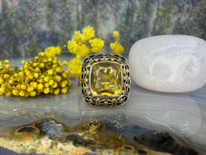 14 karaat gouden citrien ring