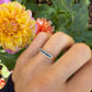 14 karaat gouden diamant en saffier ring