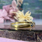 14 karaat gouden saffier en diamant ring