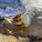 14 karaat gouden opaal ring