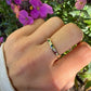 14 karaat gouden ring met edelstenen en diamant