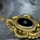 14 karaat gouden victoriaanse rouwhanger