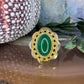 14 karaat gouden chrysopraas ring
