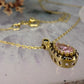 14 karaat gouden ketting met toermalijn hanger