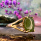 9 karaat gouden ring met jade en diamant