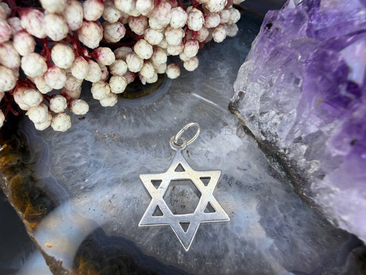 Zilveren davidster hanger