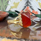 14 karaat gouden carneool ring
