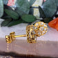 14 karaat gouden diamant oorknoppen
