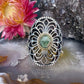 Zilveren filigraan ring met spinel
