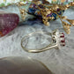 14 karaat witgouden ring met spinel en diamant