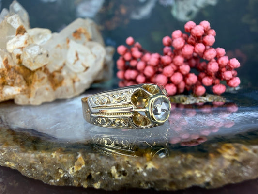 14 karaat gouden diamant ring