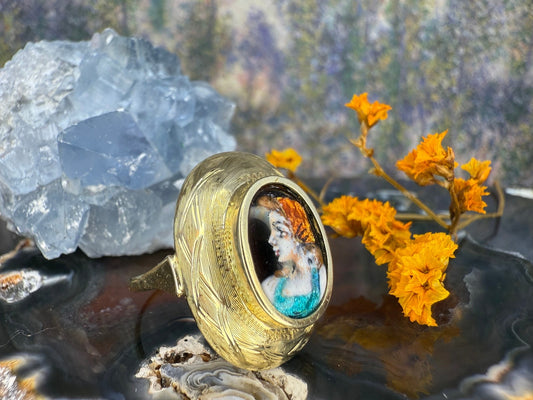 14 karaat gouden Limoges ring
