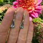 14 karaat gouden spinel oorbellen