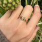 18 karaat gouden ring met robijn, smaragd en diamant