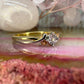 14 karaat wit- en geelgouden ring met diamant