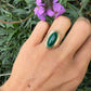 14 karaat gouden malachiet ring