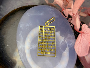 18 karaat gouden telraam hanger